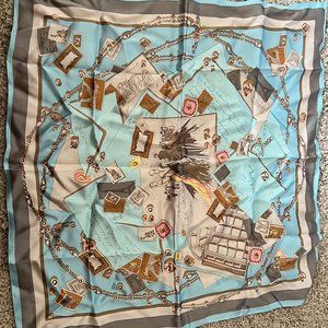 Silk scarf from Rome Italy --- brand new never worn before without tag